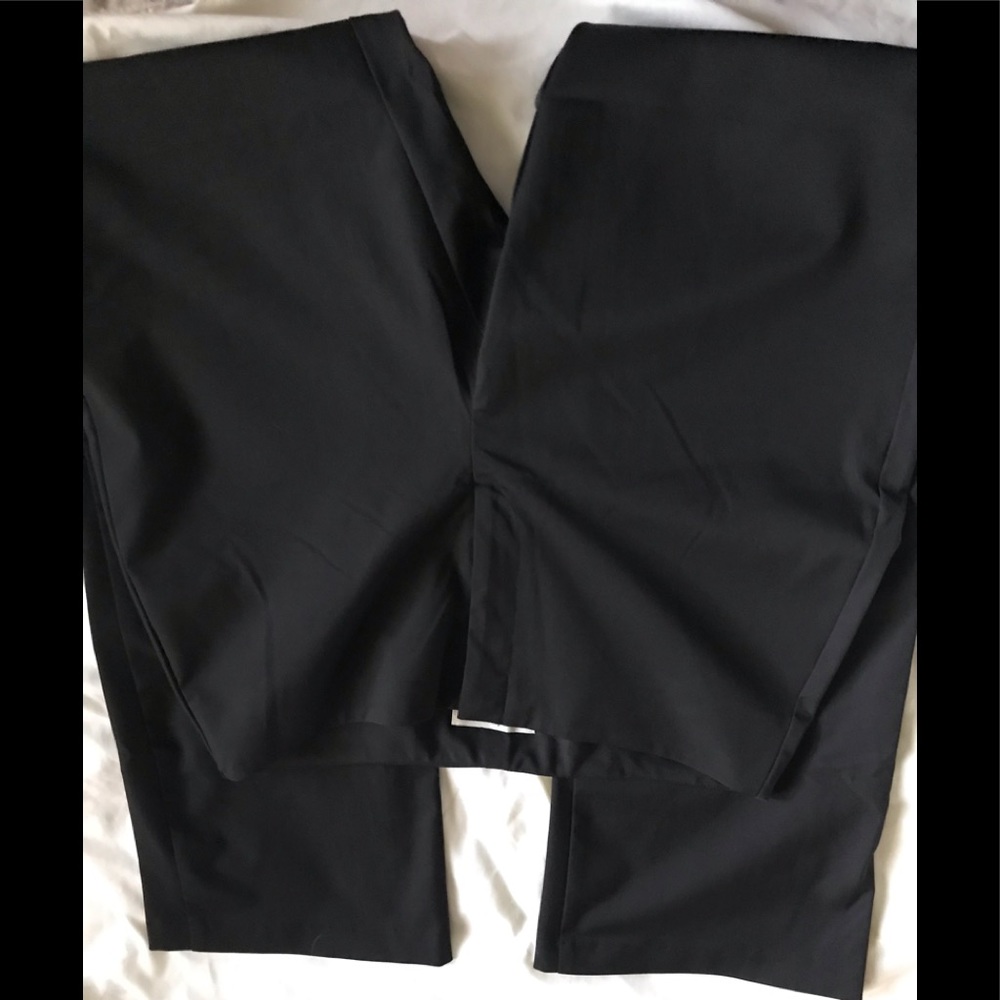 HUGO BUSCATI. COLLECTION , size10 black silky long straight leg  , women’s pants